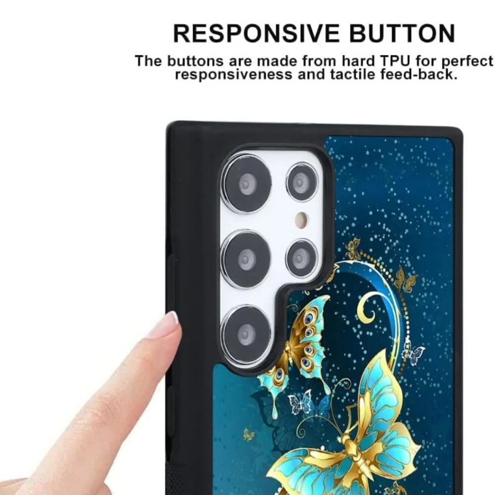 Samsung Galaxy S22 Ultra Cell Phone Case Bumper Screen Protector Butterfly